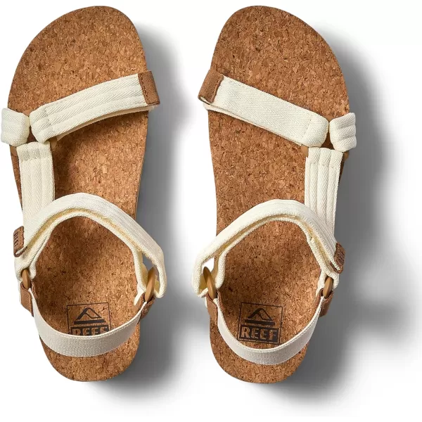 imageREEF Cushion Rem Hi Womens Platform Sandal Adjustable Strap Arch Support and Heel CuppingWhisper White