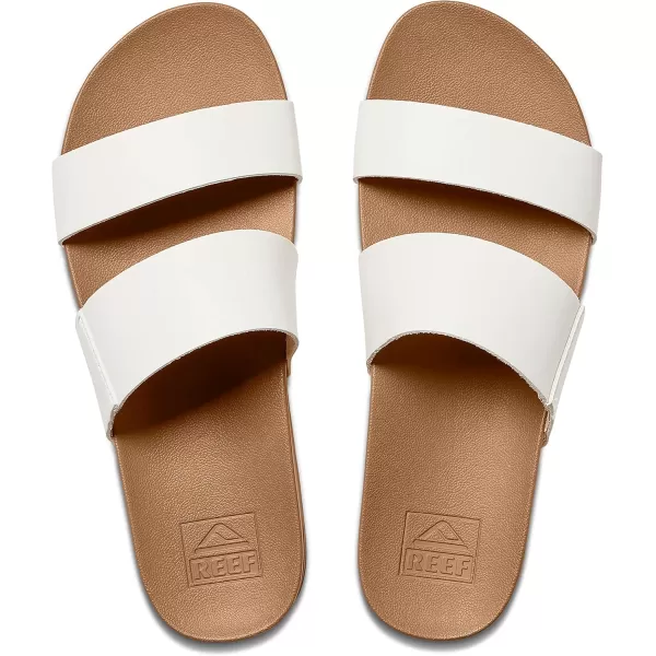 imageREEF Cushion Vista Womens Fashion Slide Sandal Vegan Leather Strap Ultra Soft Cushion FootbedCloud Ii