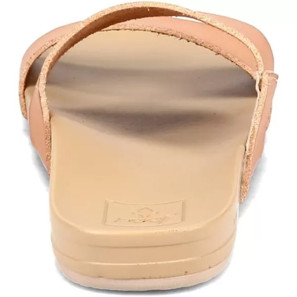 imageREEF Cushion Vista Womens Fashion Slide Sandal Vegan Leather Strap Ultra Soft Cushion FootbedNatural