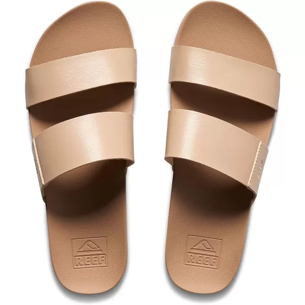 imageREEF Cushion Vista Womens Fashion Slide Sandal Vegan Leather Strap Ultra Soft Cushion FootbedOasis