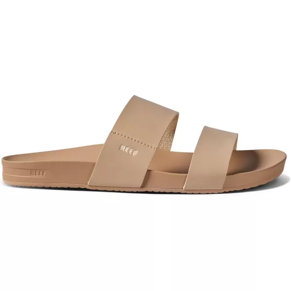 imageREEF Cushion Vista Womens Fashion Slide Sandal Vegan Leather Strap Ultra Soft Cushion FootbedOasis