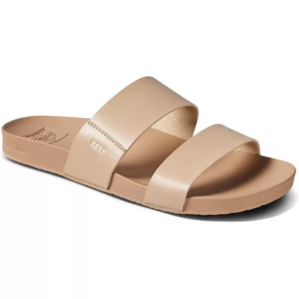 imageREEF Cushion Vista Womens Fashion Slide Sandal Vegan Leather Strap Ultra Soft Cushion FootbedOasis
