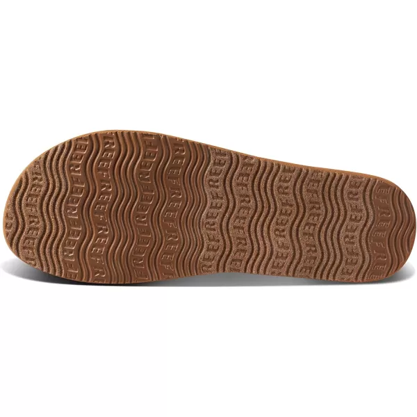 imageREEF Ginger Womens Beach Flip Flop Soft Woven Strap Made From 100 Recycled PETBrownPeach
