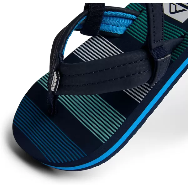 imageREEF Little Ahi UnisexChild Beach Flip Flop Soft Cushion Footbed Water Friendly BackstrapDeep Sea Stripes