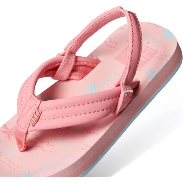 imageREEF Little Ahi UnisexChild Beach Flip Flop Soft Cushion Footbed Water Friendly BackstrapPink Oasis