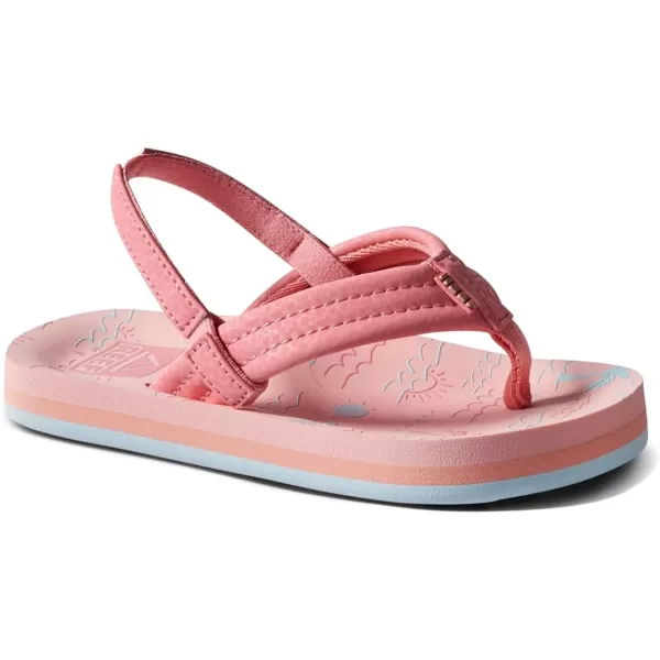 imageREEF Little Ahi UnisexChild Beach Flip Flop Soft Cushion Footbed Water Friendly BackstrapPink Oasis