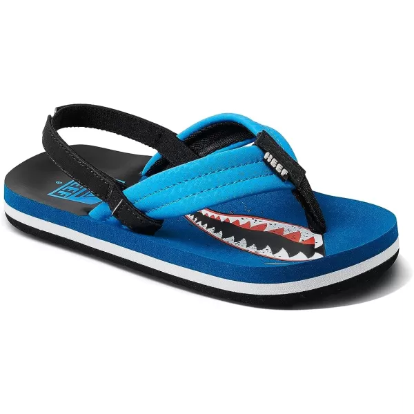 imageREEF Little Ahi UnisexChild Beach Flip Flop Soft Cushion Footbed Water Friendly BackstrapSharky Ocean