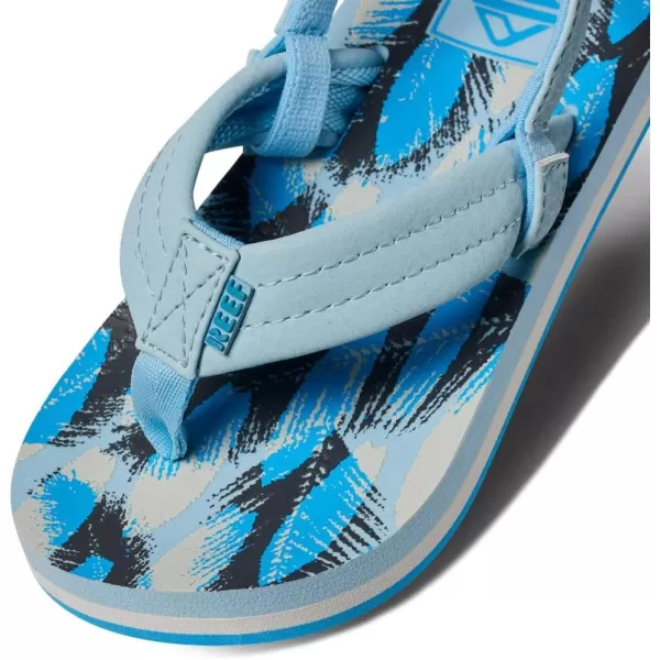 imageREEF Little Ahi UnisexChild Beach Flip Flop Soft Cushion Footbed Water Friendly BackstrapSurf Palms