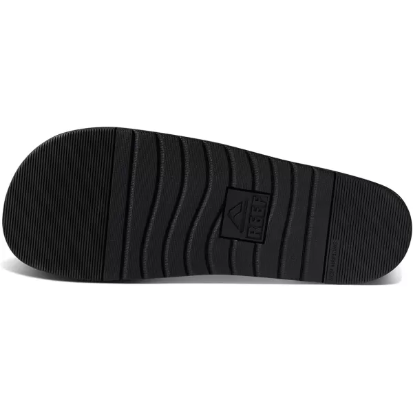 imageREEF Ojai Two Bar Mens Fashion Slide Sandal Premium Suede Soft Cushion FootbedBlack