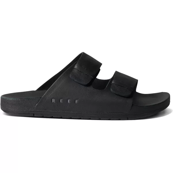 imageREEF Ojai Two Bar Mens Fashion Slide Sandal Premium Suede Soft Cushion FootbedBlack