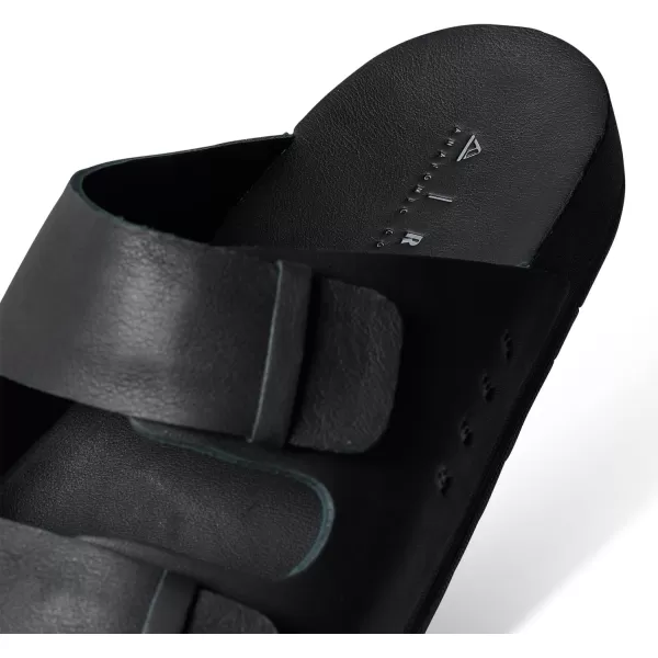 imageREEF Ojai Two Bar Mens Fashion Slide Sandal Premium Suede Soft Cushion FootbedBlack