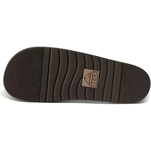 imageREEF Ojai Two Bar Mens Fashion Slide Sandal Premium Suede Soft Cushion FootbedBrown Leather