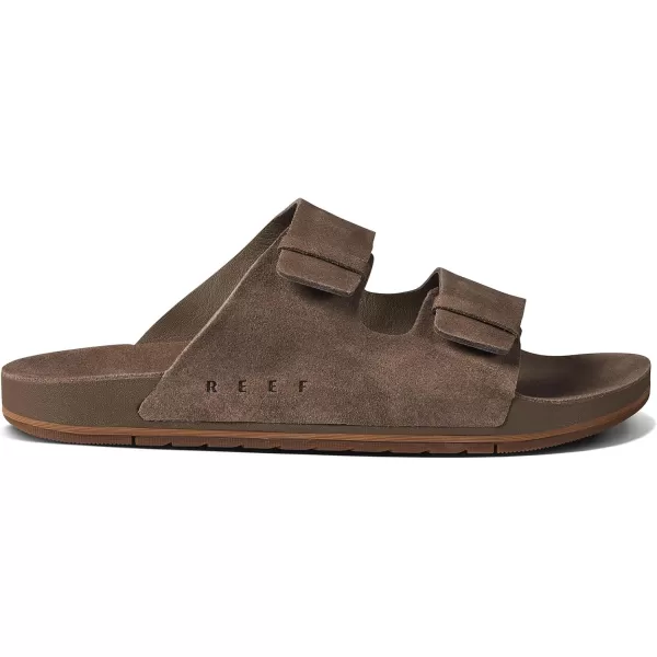 imageREEF Ojai Two Bar Mens Fashion Slide Sandal Premium Suede Soft Cushion FootbedFossil
