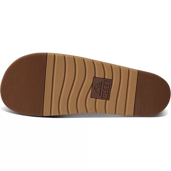 imageREEF Ojai Two Bar Mens Fashion Slide Sandal Premium Suede Soft Cushion FootbedTan