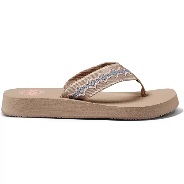 imageREEF Sandy Womens Beach Flip Flop Soft Woven Strap Made From 100 Recycled PETSand