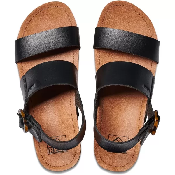 imageREEF Vista Hi Buckle Womens Platform Fashion Sandal Arch Support Ultra Soft Cushion FootbedBlackTan