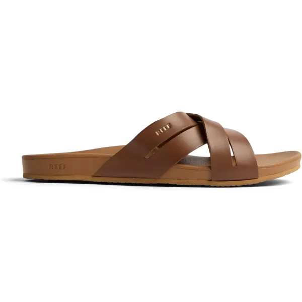 imageREEF Womens Cushion Spring Bloom Slide SandalChocolate
