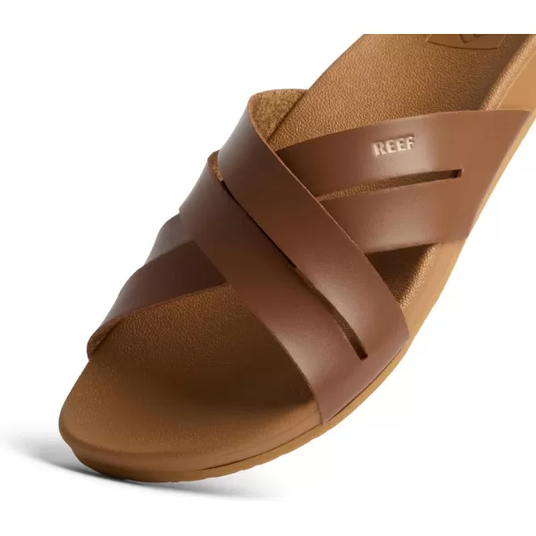 imageREEF Womens Cushion Spring Bloom Slide SandalChocolate