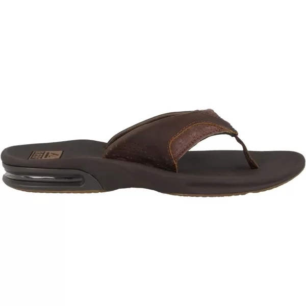 imageReef Mens Leather Fanning SandalBrown