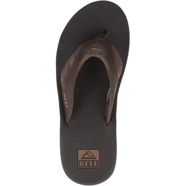 imageReef Mens Leather Fanning SandalBrown