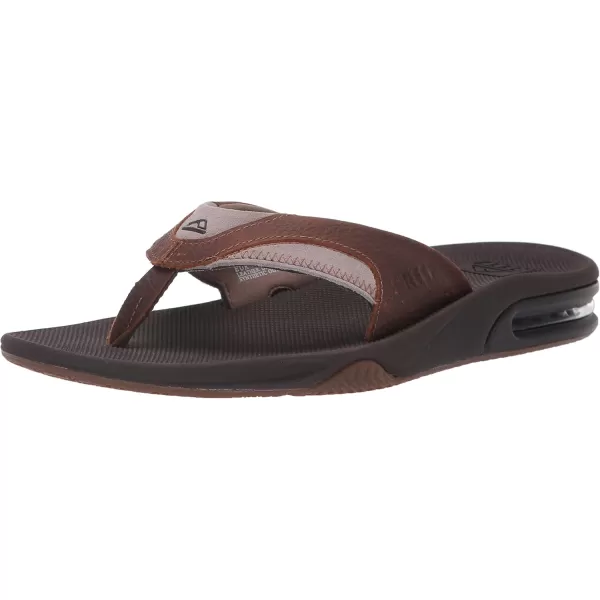 imageReef Mens Leather Fanning SandalBrownTan