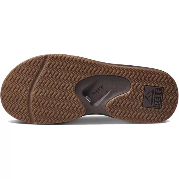 imageReef Mens Leather Fanning SandalDark Brown