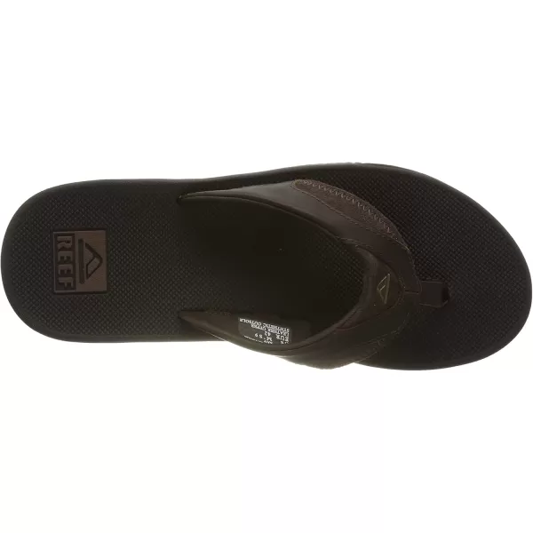 imageReef Mens Leather Fanning SandalDark Brown