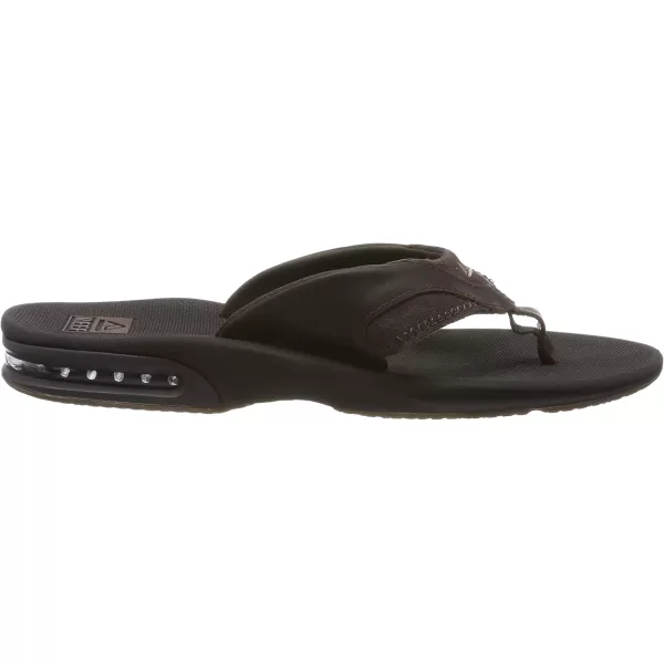 imageReef Mens Leather Fanning SandalDark Brown