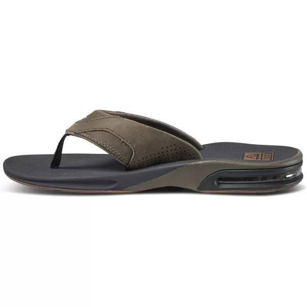 imageReef Mens Leather Fanning SandalGrey