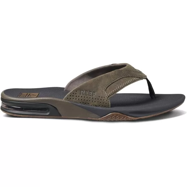imageReef Mens Leather Fanning SandalGrey