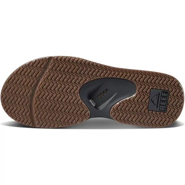imageReef Mens Leather Fanning SandalGrey