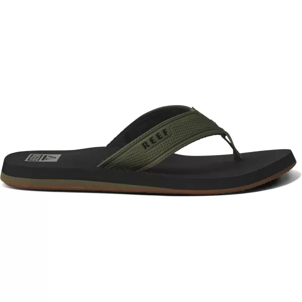 imageReef Mens The Layback SandalBlackOlive