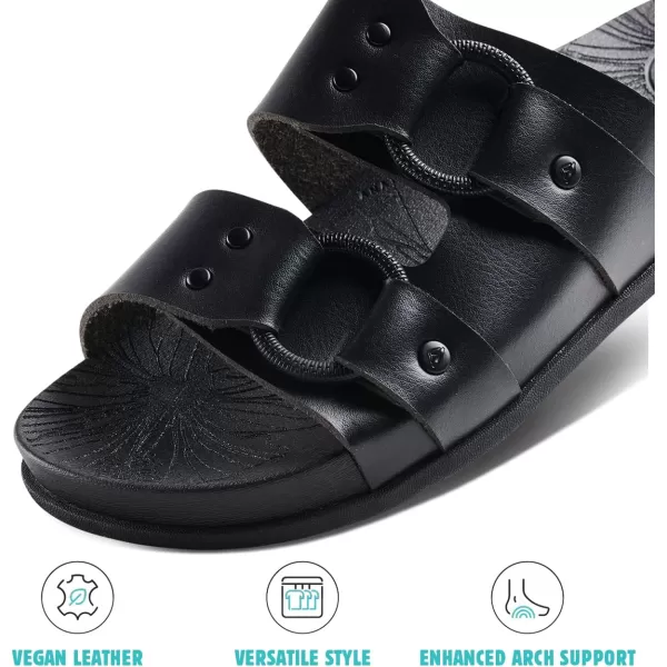imageReef Womens Cushion Vera Cruz Slide SandalBlack Night