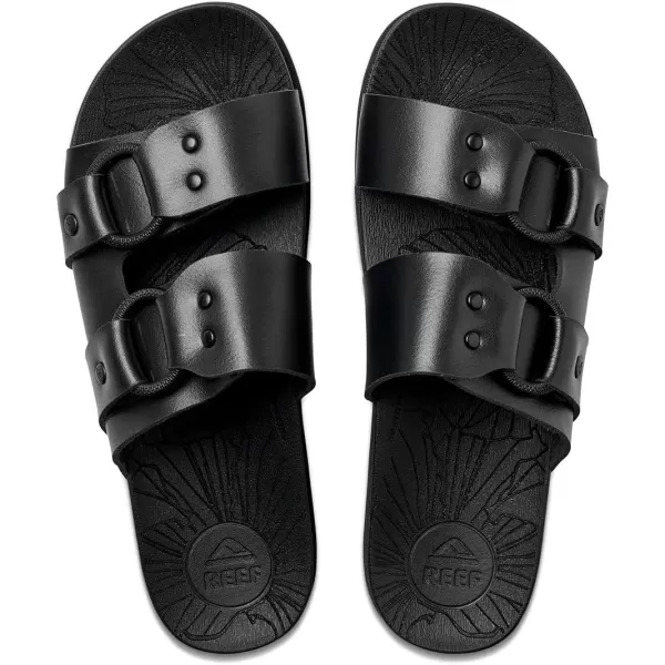 imageReef Womens Cushion Vera Cruz Slide SandalBlack Night