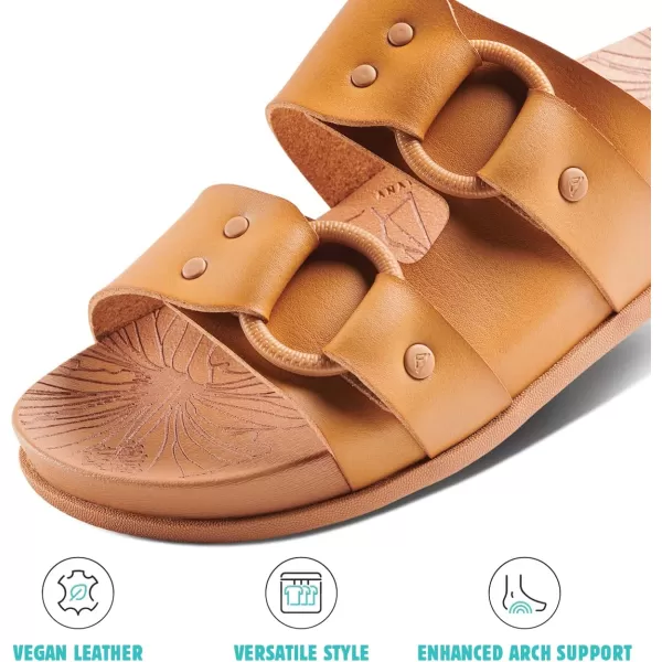 imageReef Womens Cushion Vera Cruz Slide SandalNatural