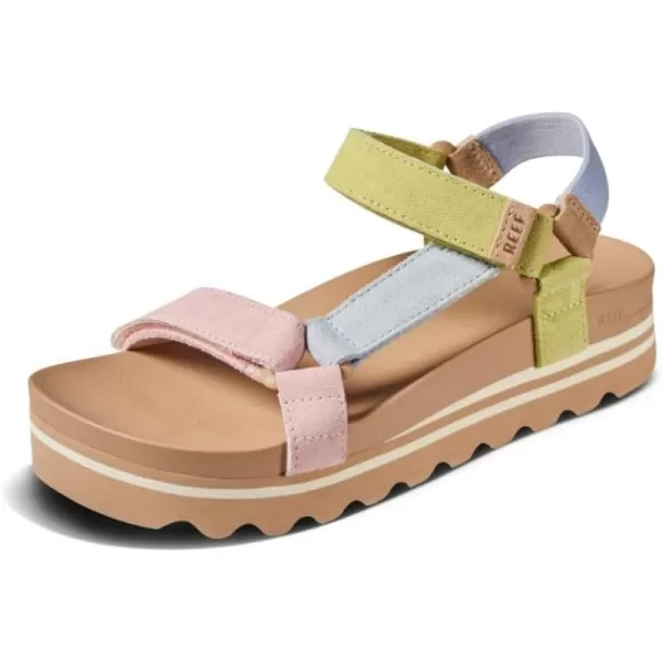 imageREEF Cushion Rem Hi Womens Platform Sandal Adjustable Strap Arch Support and Heel CuppingMeringue