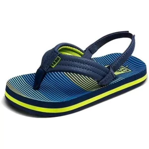 imageREEF Little Ahi UnisexChild Beach Flip Flop Soft Cushion Footbed Water Friendly BackstrapAqua Green Stripe