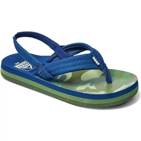 imageREEF Little Ahi UnisexChild Beach Flip Flop Soft Cushion Footbed Water Friendly BackstrapNavyCamo
