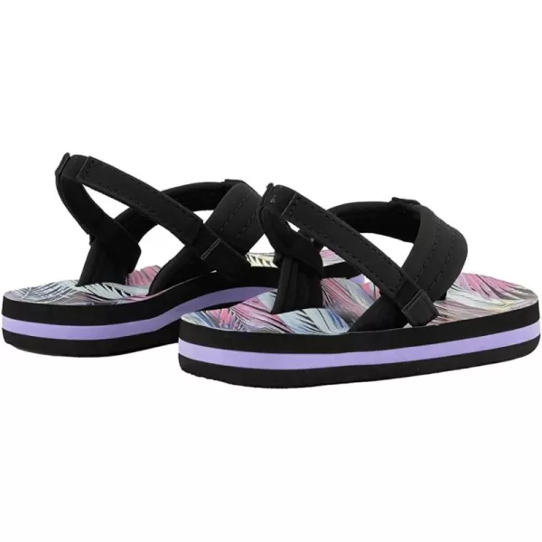 imageREEF Little Ahi UnisexChild Beach Flip Flop Soft Cushion Footbed Water Friendly BackstrapPalm Fronds