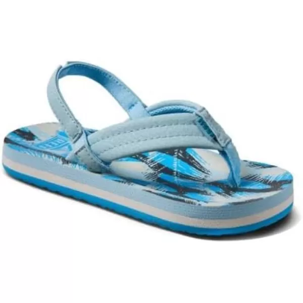 imageREEF Little Ahi UnisexChild Beach Flip Flop Soft Cushion Footbed Water Friendly BackstrapSurf Palms