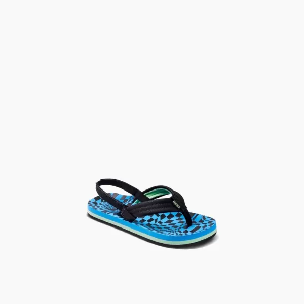 imageREEF Little Ahi UnisexChild Beach Flip Flop Soft Cushion Footbed Water Friendly BackstrapSwell Checkers