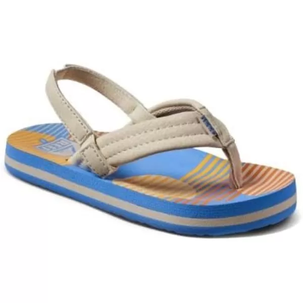 imageREEF Little Ahi UnisexChild Beach Flip Flop Soft Cushion Footbed Water Friendly BackstrapVintage Circle Stripe