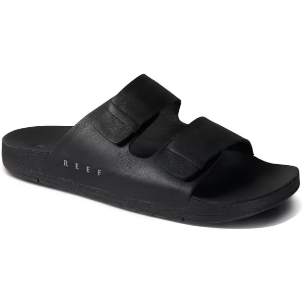 imageREEF Ojai Two Bar Mens Fashion Slide Sandal Premium Suede Soft Cushion FootbedBlack