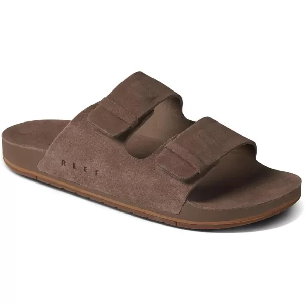 imageREEF Ojai Two Bar Mens Fashion Slide Sandal Premium Suede Soft Cushion FootbedFossil
