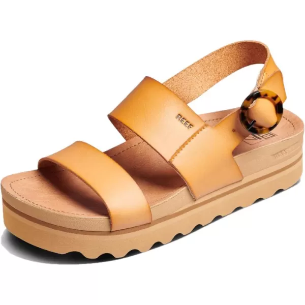 imageREEF Vista Hi Buckle Womens Platform Fashion Sandal Arch Support Ultra Soft Cushion FootbedNatural