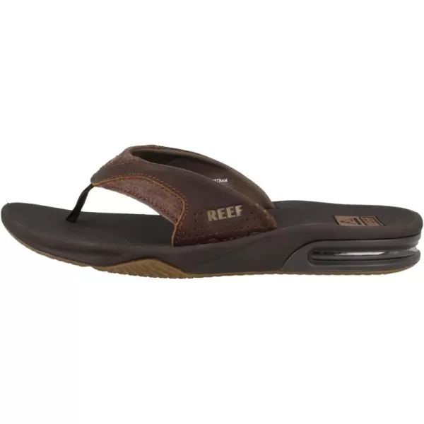 imageReef Mens Leather Fanning SandalBrown