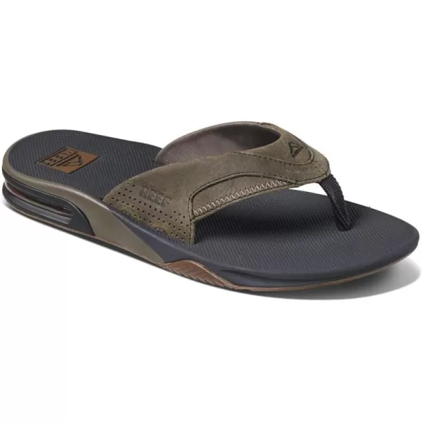 imageReef Mens Leather Fanning SandalGrey