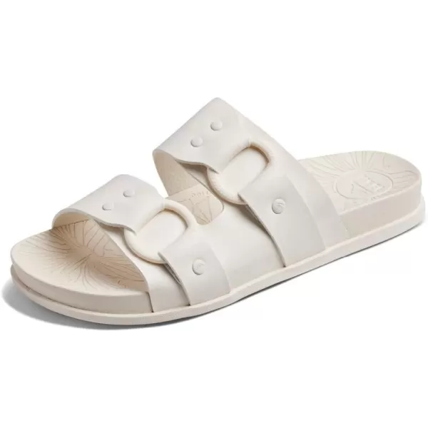 imageReef Womens Cushion Vera Cruz Slide SandalWhisper White