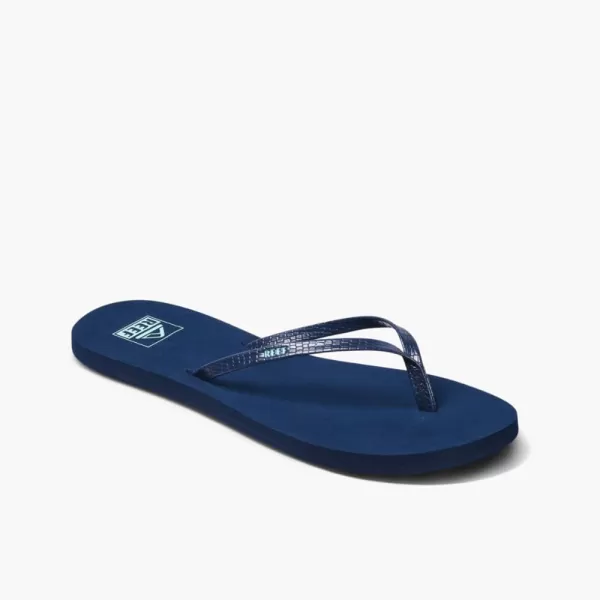 imageREEF Bliss Nights Womens Flip Flop Super Lightweight and Soft Footbed Thin Strap Beach SandalBlue
