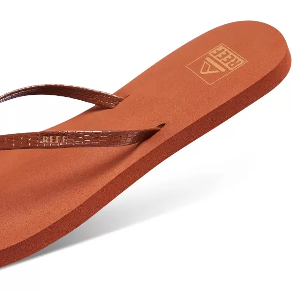 imageREEF Bliss Nights Womens Flip Flop Super Lightweight and Soft Footbed Thin Strap Beach SandalBrunette